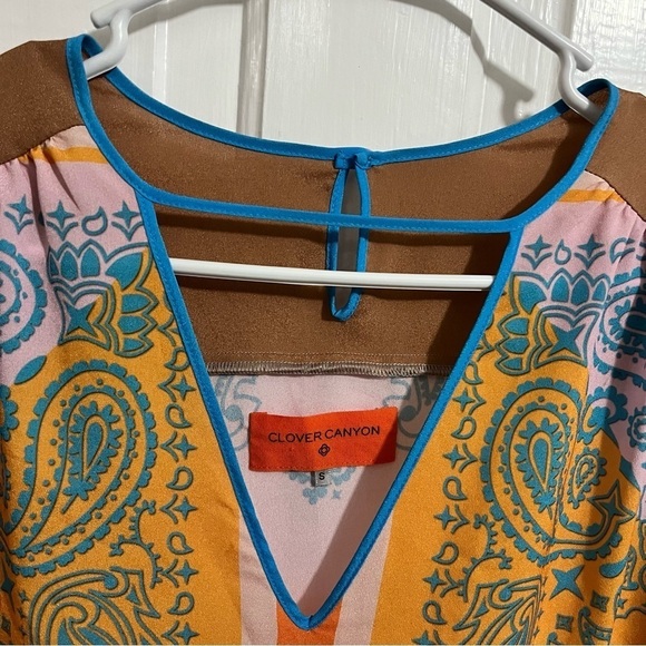 Clover Canyon Mixed Print Boho Tunic Small Q2 - Picture 4 of 9